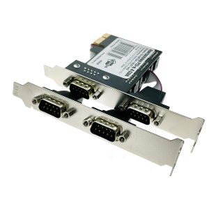 Контроллер PCI-E на 4 COM порта, модель FG-EMT04A-1-BU01 ver2, чип AX99100, Espada