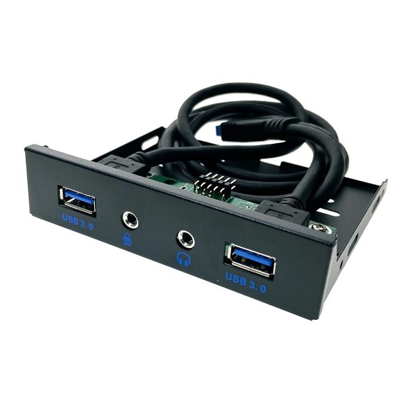 Планка на переднюю панель USB A 3.2 Gen 1 5Gbps и audio jack 3.5мм х 2 микрофон и наушники, Eu335 Espada