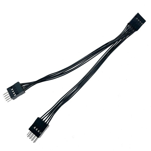 Разветвитель переходник с материнской платы USB 2.0 IDC 9 Pin female на 2*9 Pin male, 15см модель: Ei9to215 Espada