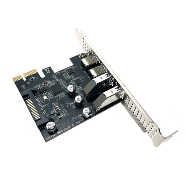 Контроллер PCI-E, USB3.0 2xtype-A+2xtype-C, chip D720201, модель EU30A2С2, Espada
