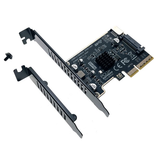 Контроллер PCI-E, USB 3.2 Gen2x2 20Gbps Type-E, PCIeU322E ver2, Espada
